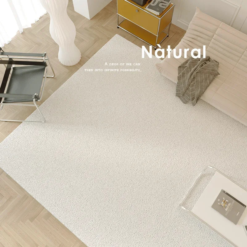 Japanese Minimalist Solid Color Plush Rugs