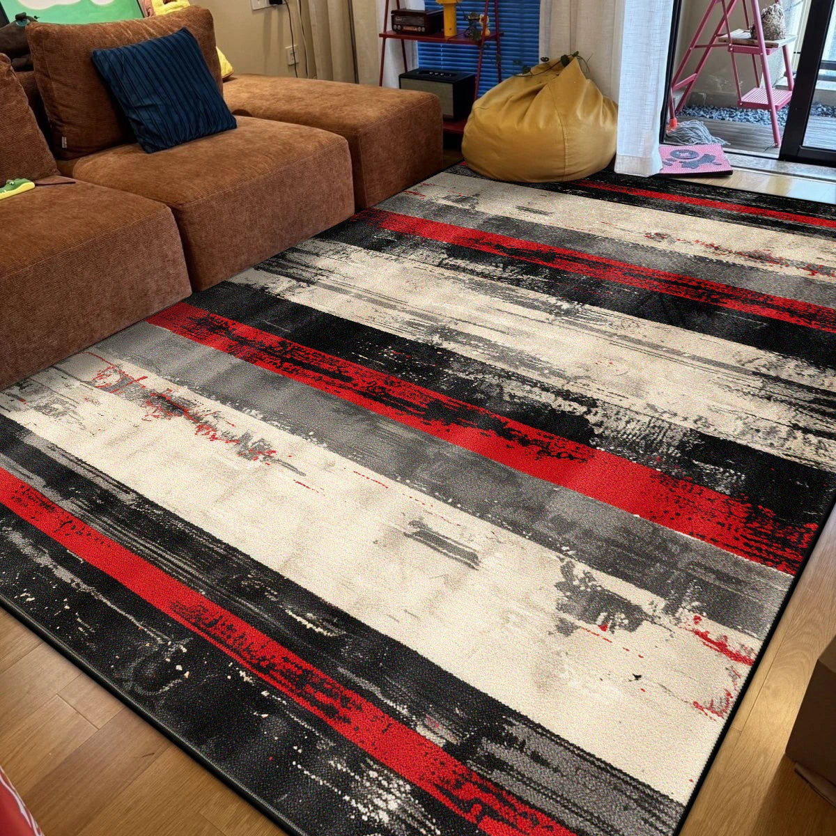 Modern Abstract Living Room Rug Large Size Antiskid