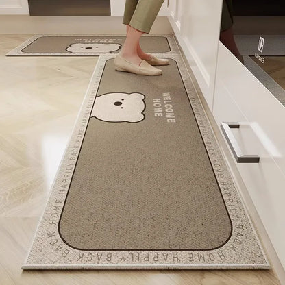 1/2PC Cartoon Easy To Manage Kitchen Floor Mat
