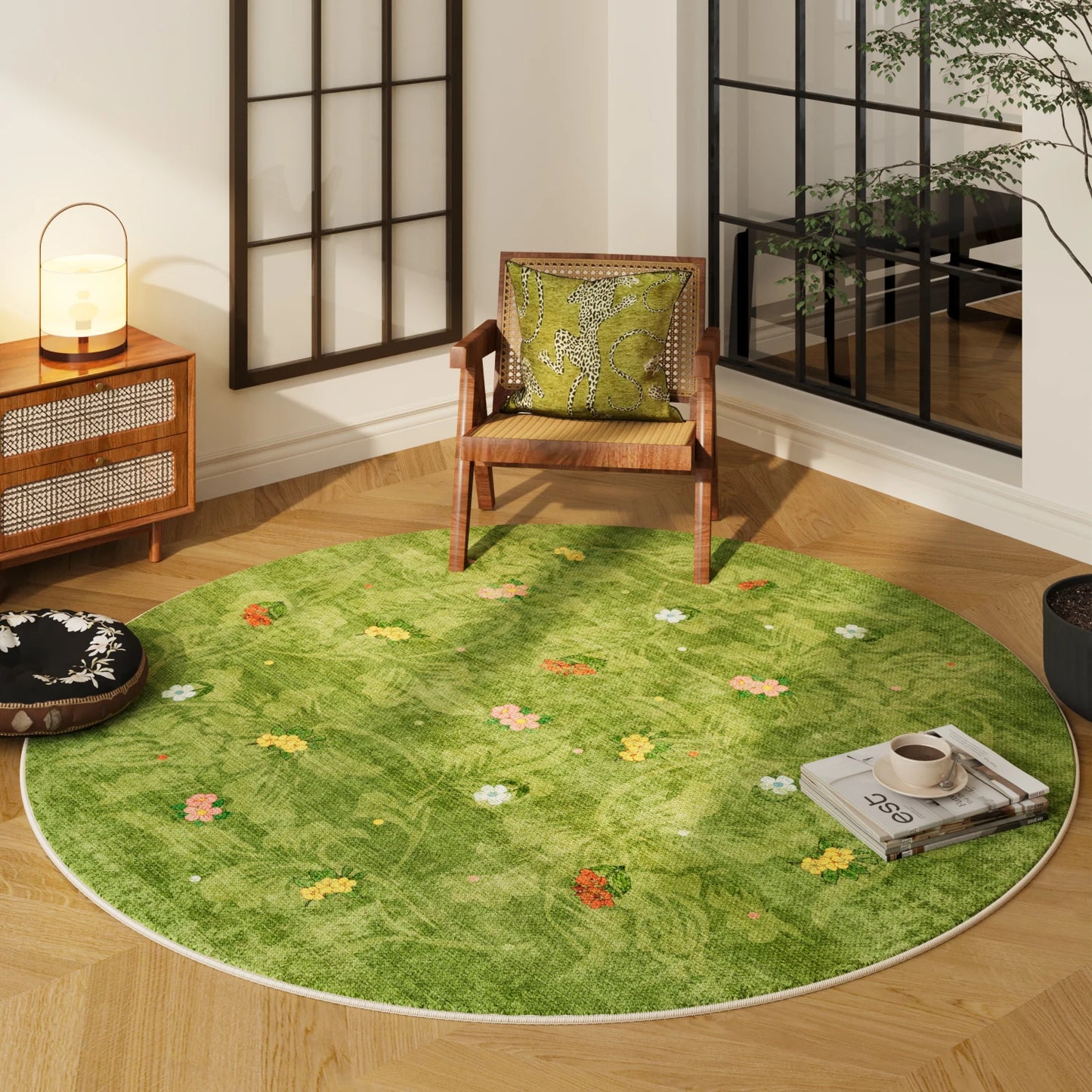 Modern Style Bedroom Decor Round Carpet