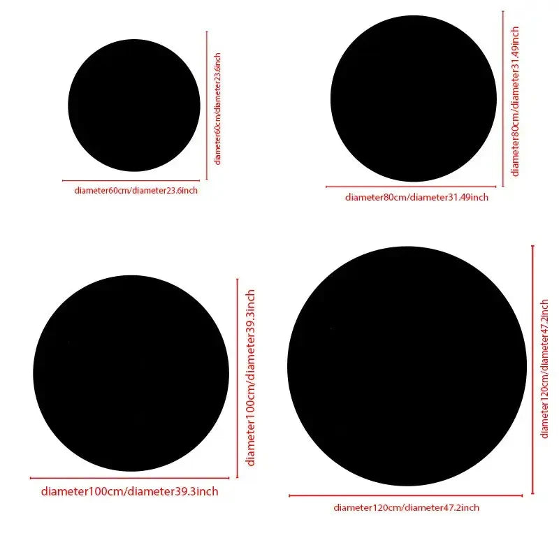 Black 8-Piece Billiards Carpet