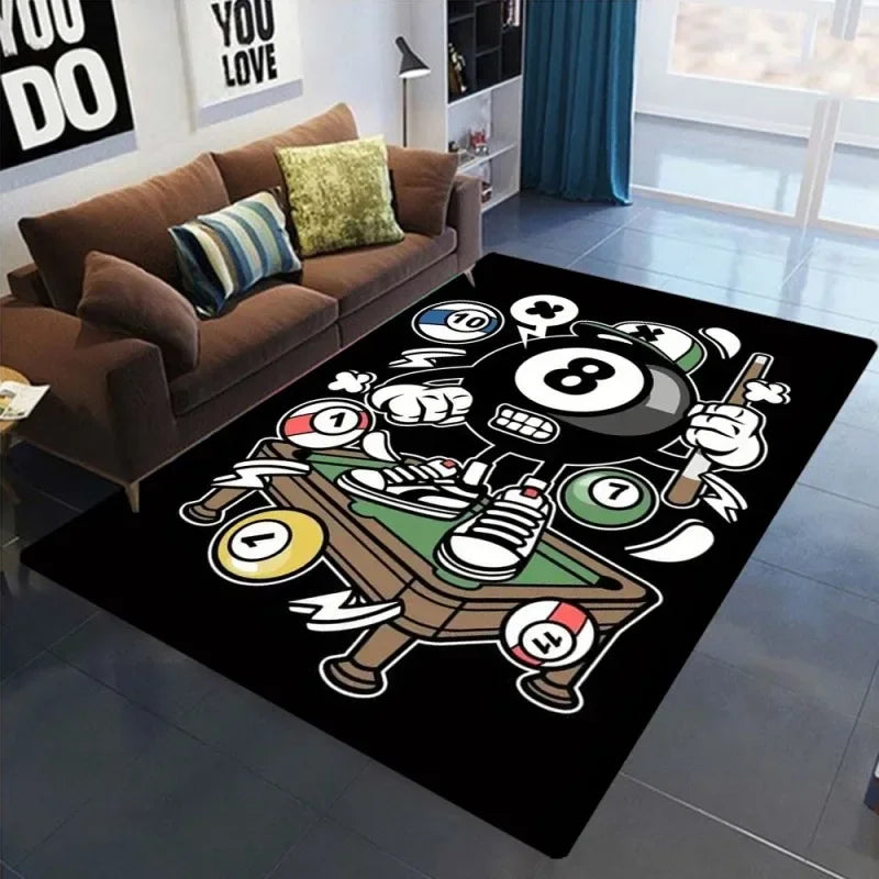 Carpet Simple Black 8 Area Rugs