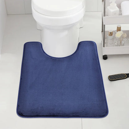 U-Shape Anti-Slip Absorbent Bathroom Toilet Mat