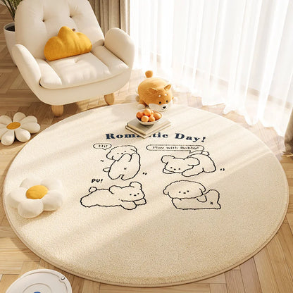 2025 New Style Ins Round Imitation Cashmere Rug
