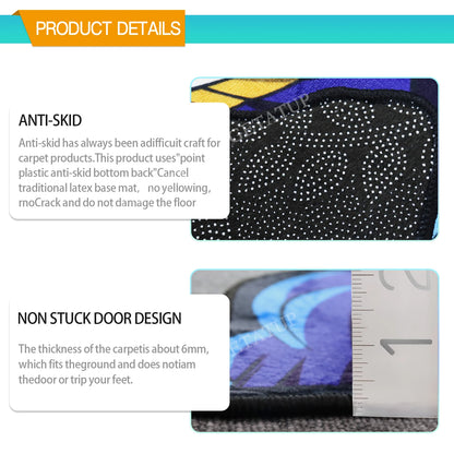 Anime Manga Naruto Soft Anti-slip Rugs