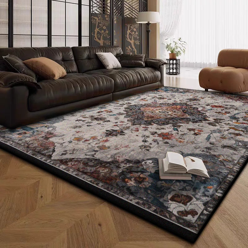Boho Live Room Rug Antiskid Retro Decoration Home Carpet
