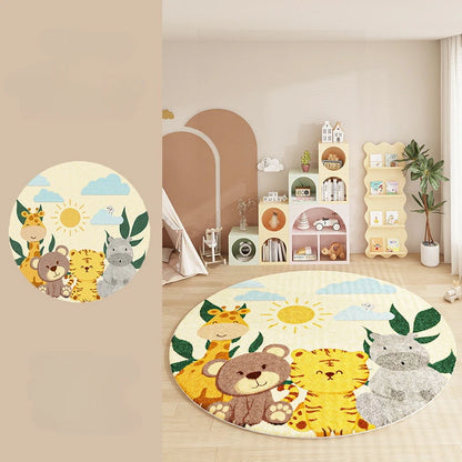 Cartoon Style Carpets Home Fluffy Soft Rug Animal Pattern