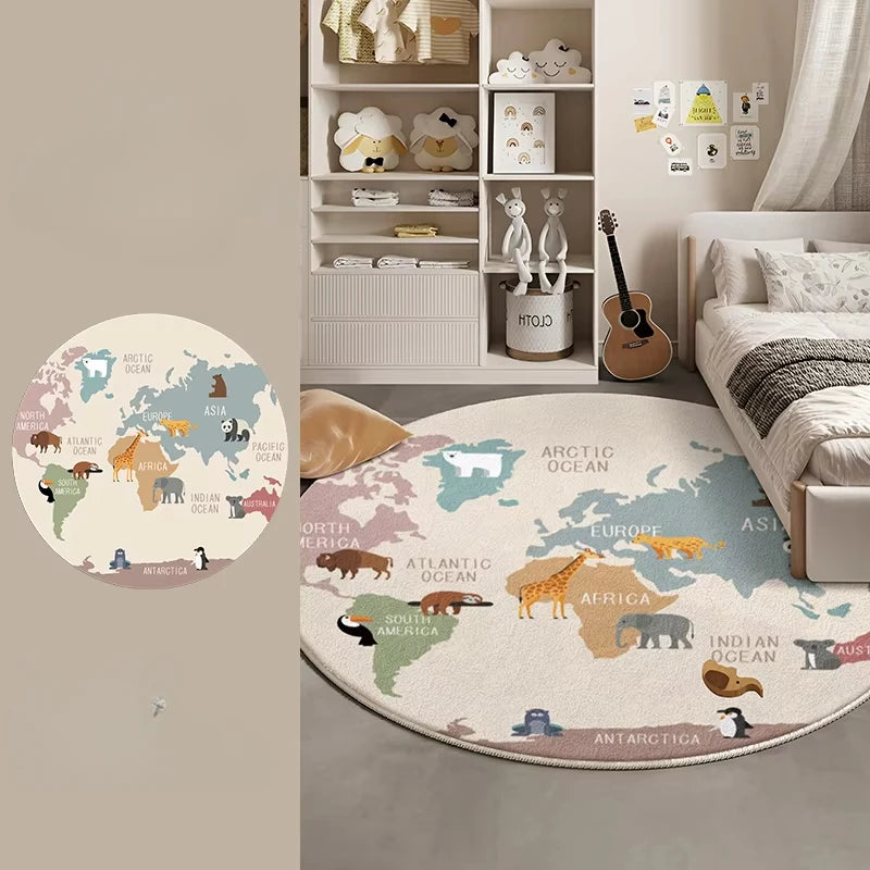 Cartoon Style Living Room Decoration Carpet