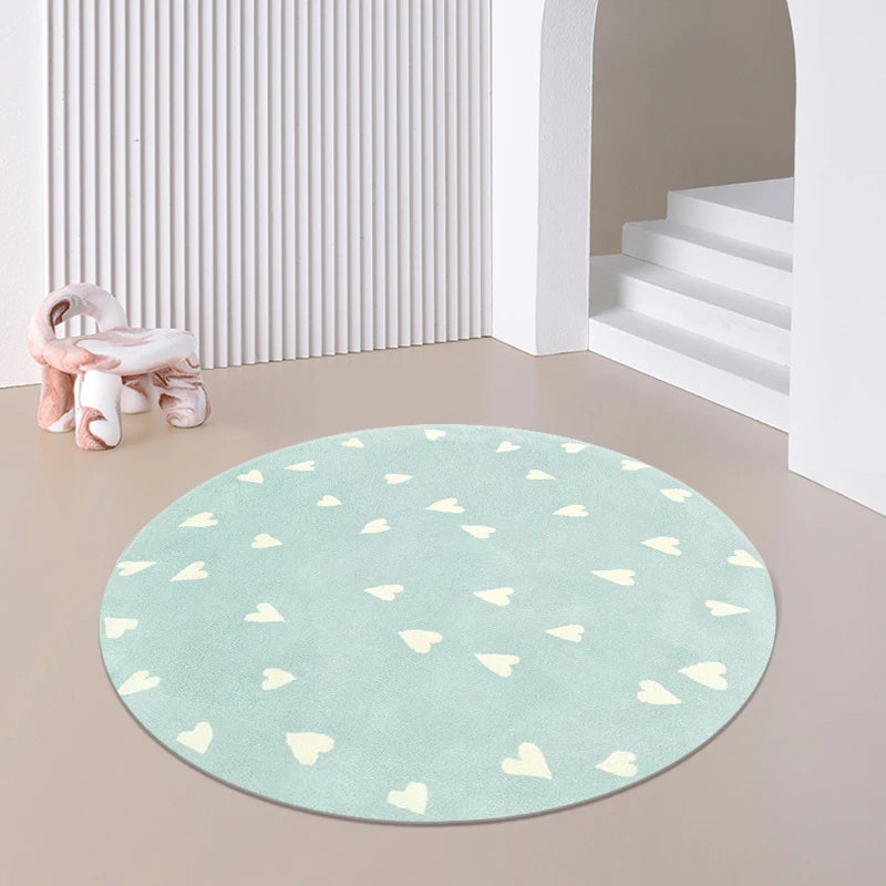 Cartoon Style Bedroom Decor Round Rug