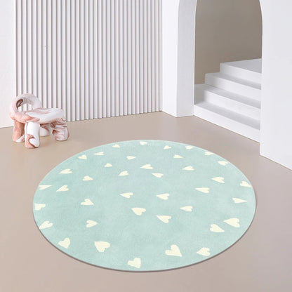 Cartoon Style Bedroom Decor Round Rug