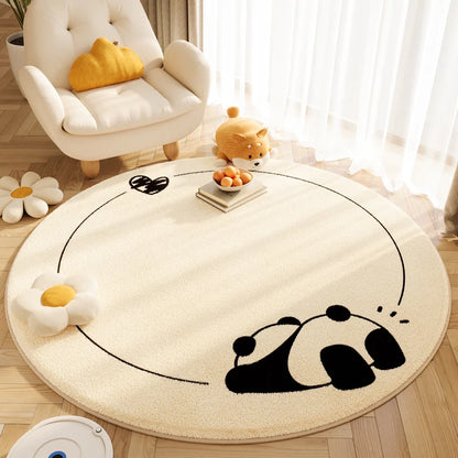 2025 New Style Ins Round Imitation Cashmere Rug