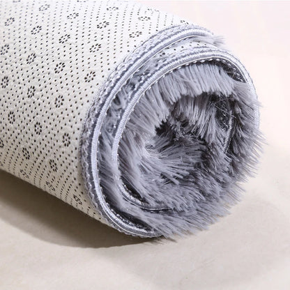 Fluffy Oval Plush Carpet Extra Soft Rug For Living Room