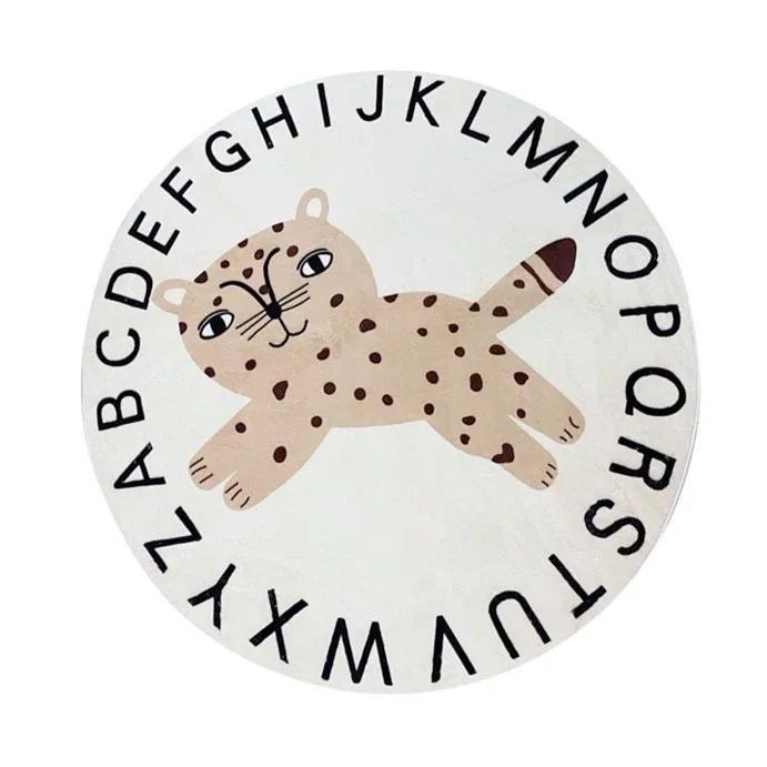 Cartoon Round Imitation Cashmere Carpet