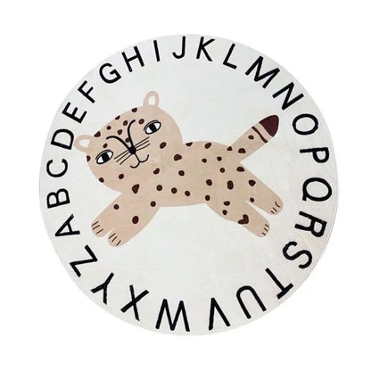 Cartoon Round Imitation Cashmere Carpet