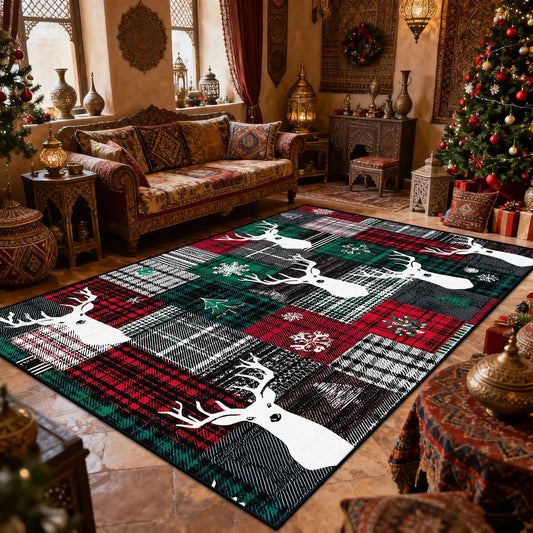 Bohemian Style Living Room Carpet Christmas Decoration