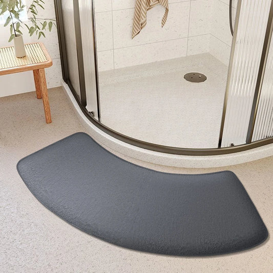 Thickened Absorbent Curved Bathroom Mat