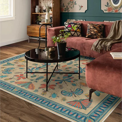 Carpet Luxury Retro Southeast Asian Insect Floor Mat
