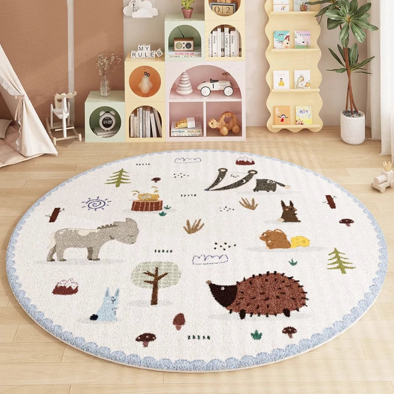 Cartoon Style Carpets Home Fluffy Soft Rug Animal Pattern