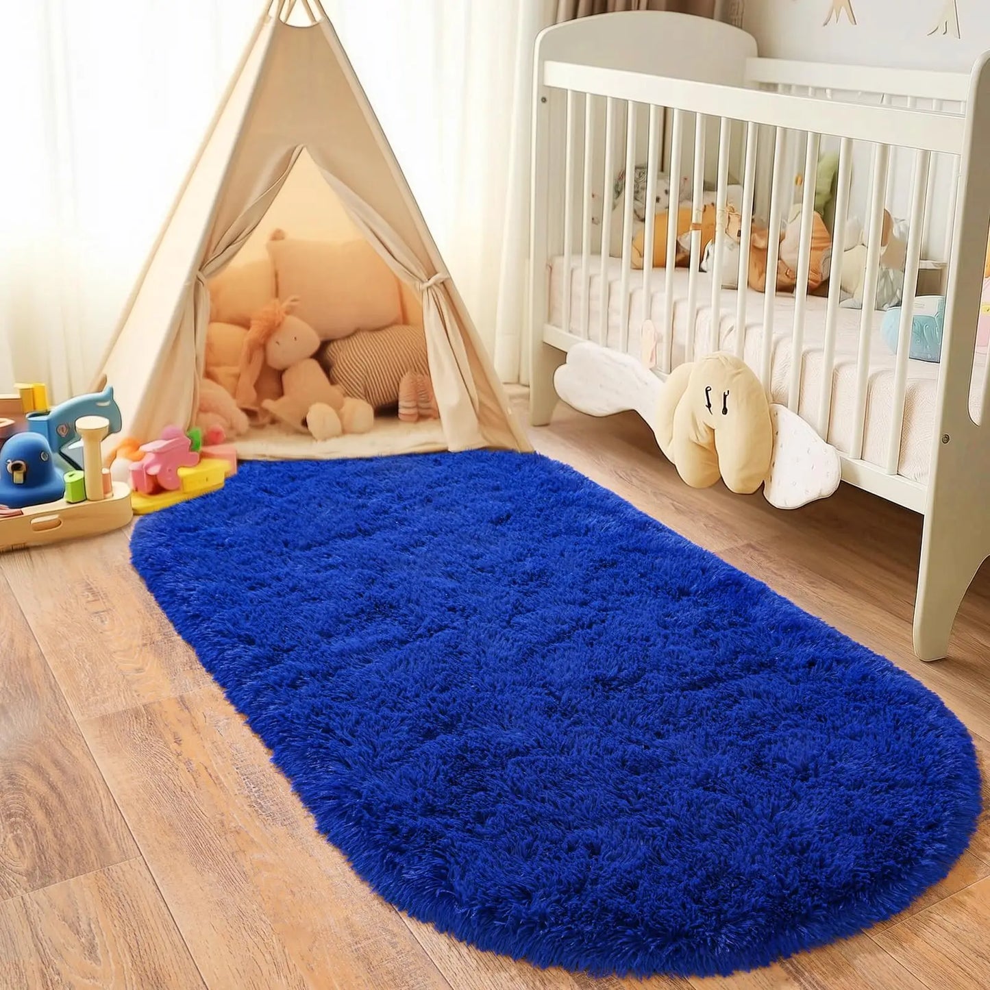 Thickened Plush Carpet Oval For Children's Room