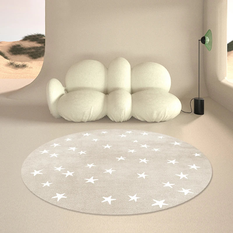 Cartoon Style Bedroom Decor Round Rug