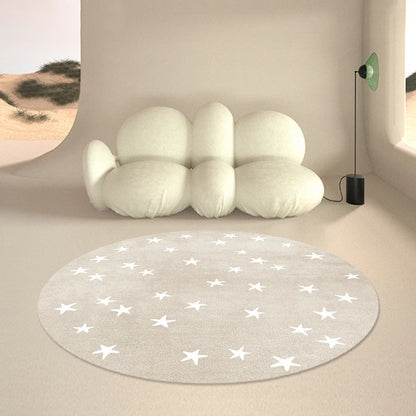 Cartoon Style Bedroom Decor Round Rug