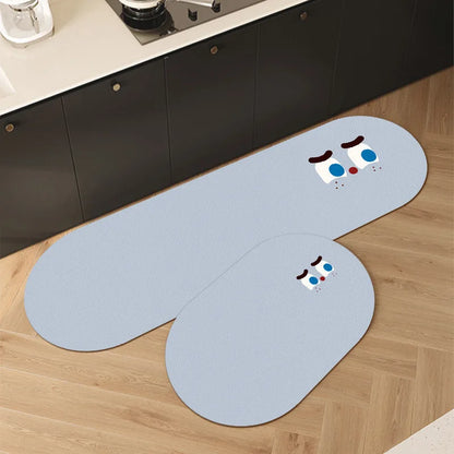 1/2PCS Cartoon Diatom Mud Mat