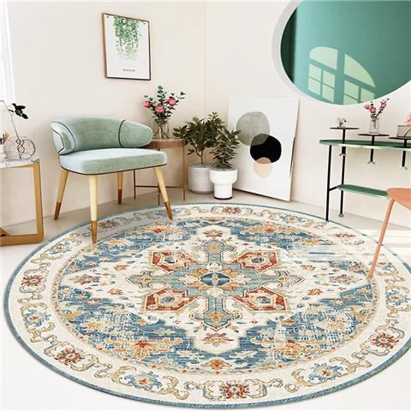 Moroccan Style Living Room Decoration Round Carpet