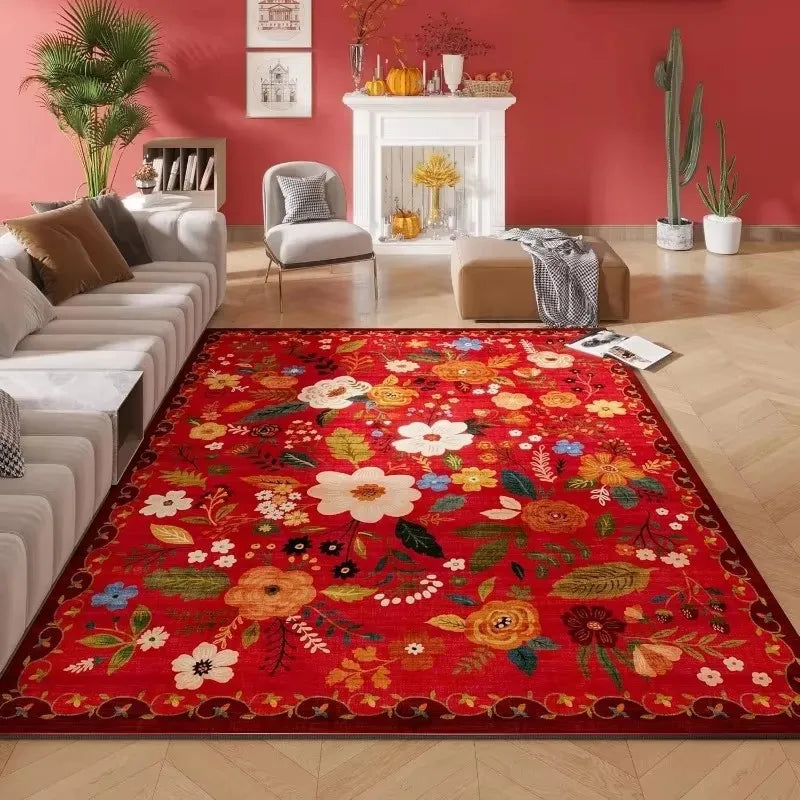 Luxurious Vintage Floral Area Mat Non-Slip