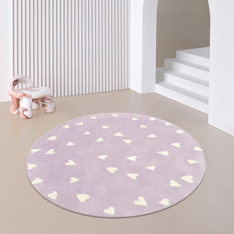 Cartoon Style Bedroom Decor Round Rug
