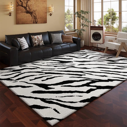Black and White Zebra Pattern Carpets
