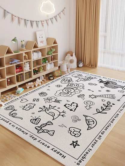 Cartoon Style Carpets Large Area Bedroom Decor Soft Carpet