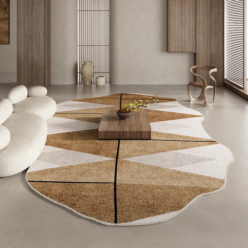 American Retro Rugs for Bedroom Fluffy Soft Brown