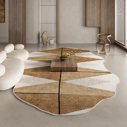 American Retro Rugs for Bedroom Fluffy Soft Brown