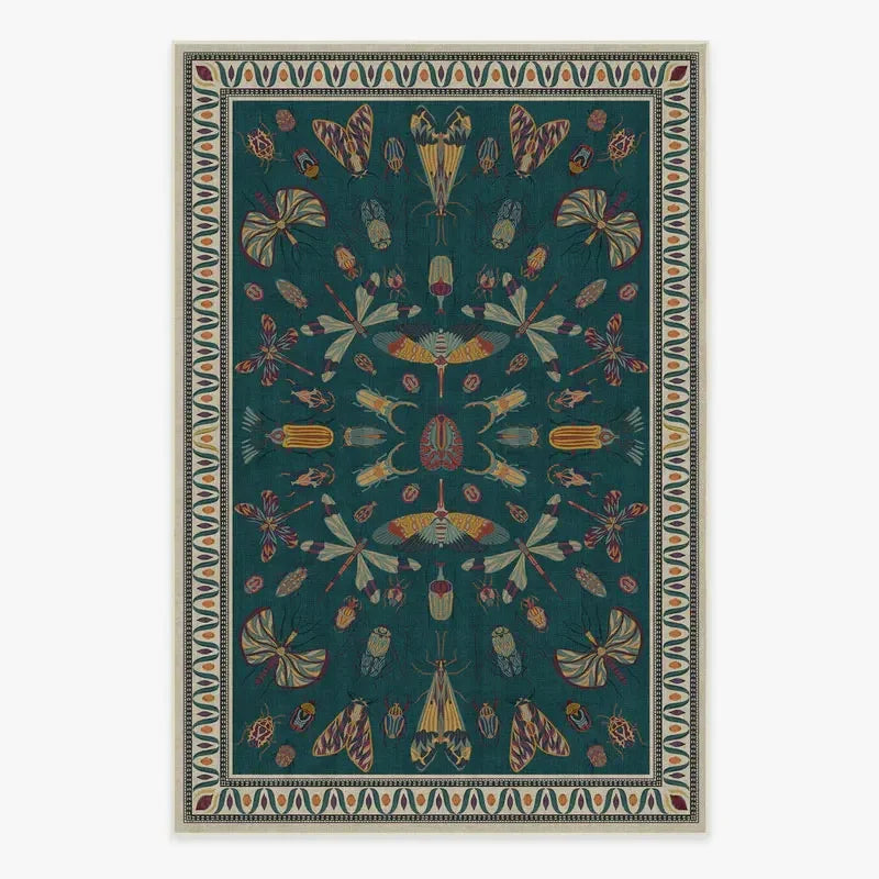 Carpet Luxury Retro Southeast Asian Insect Floor Mat