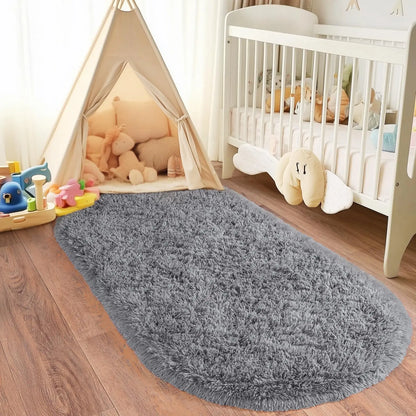Thickened Plush Carpet Oval For Children's Room