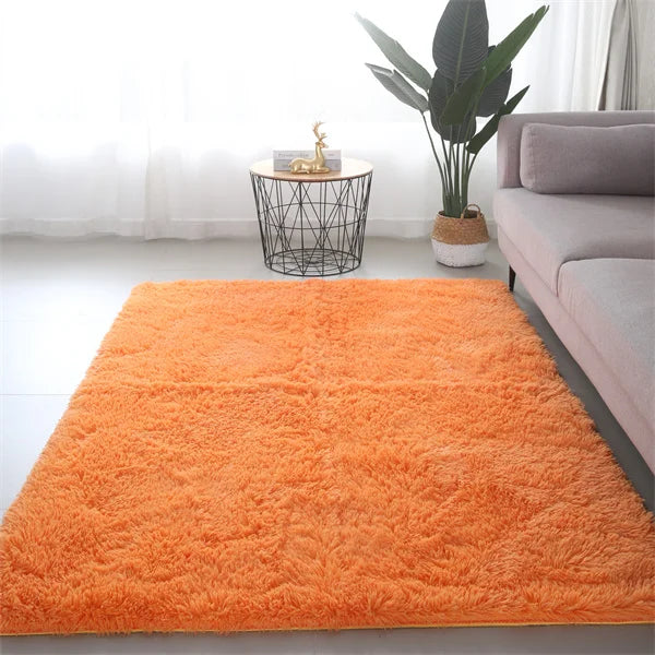 Modern Shag Leopard Print Fluffy Rug