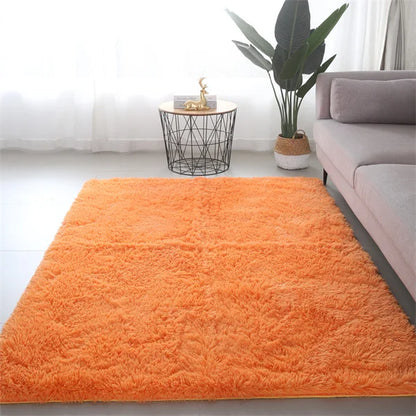Modern Shag Leopard Print Fluffy Rug