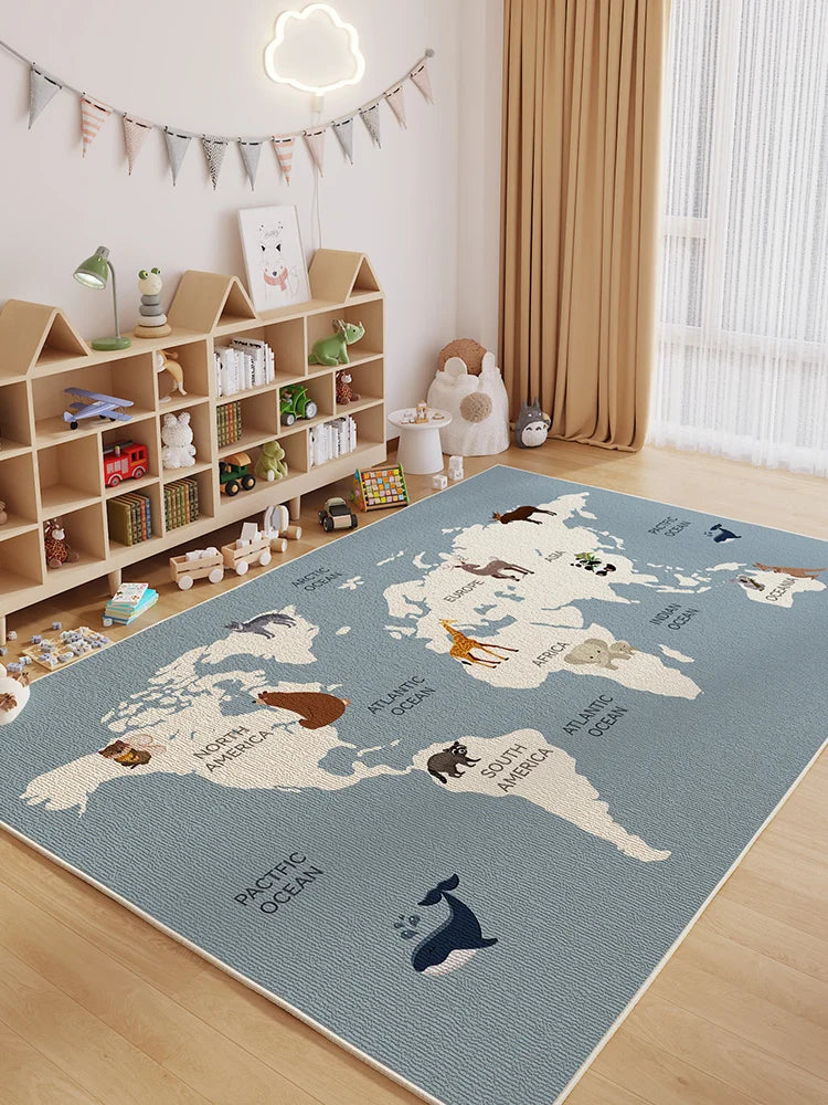 Cartoon Style Carpets Large Area Bedroom Decor Soft Carpet
