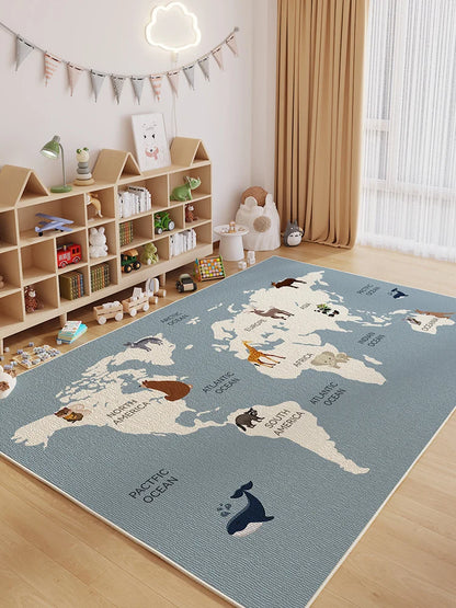 Cartoon Style Carpets Large Area Bedroom Decor Soft Carpet