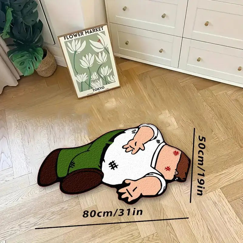American-Style Cartoon Prone Figure Carpet
