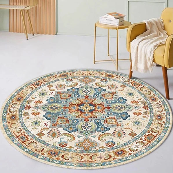 Moroccan Style Living Room Decoration Round Carpet
