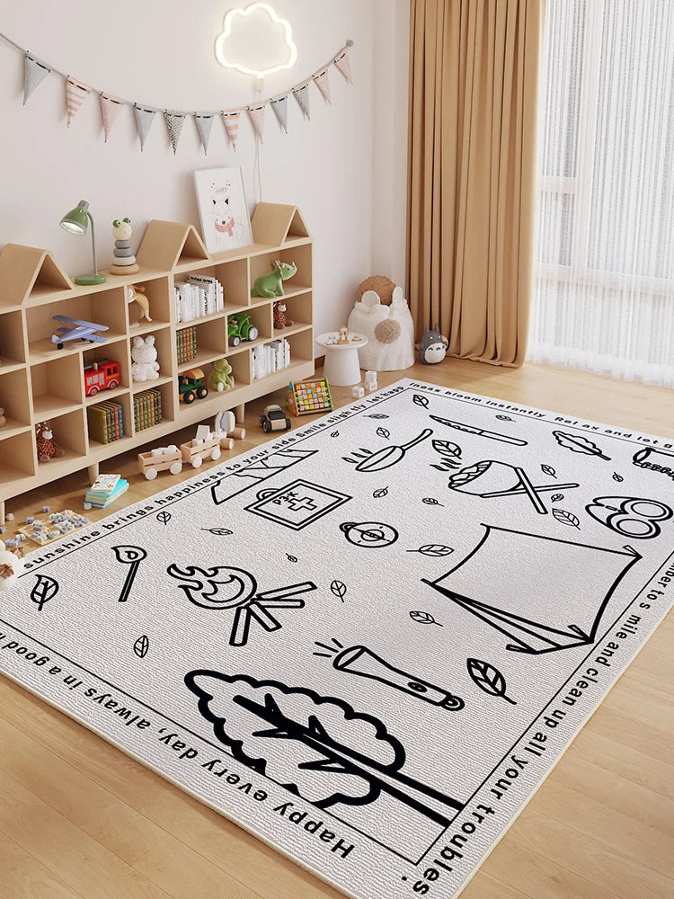 Cartoon Style Carpets Large Area Bedroom Decor Soft Carpet