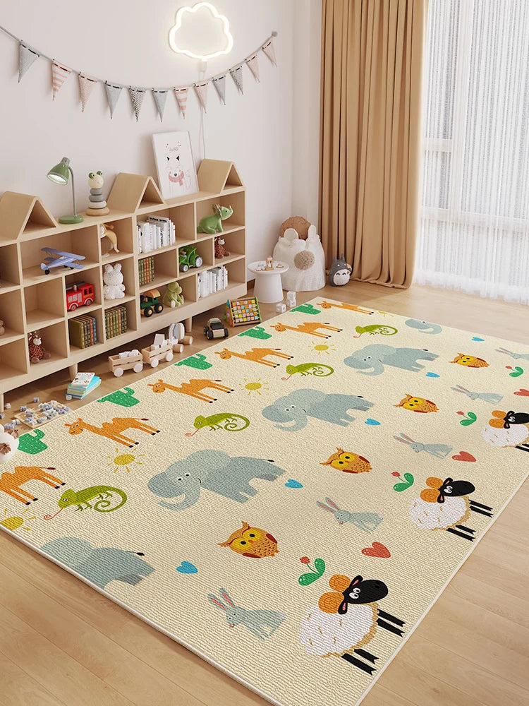 Cartoon Style Carpets Large Area Bedroom Decor Soft Carpet