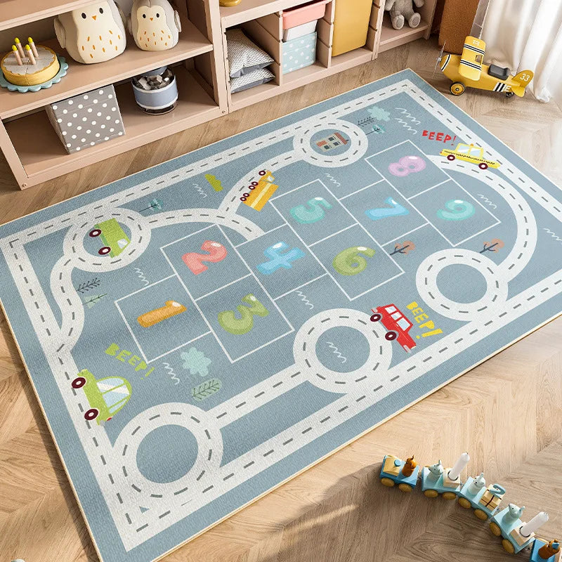 Cartoon Car Traffic Children's Carpet Playroom Baby Crawl Mat