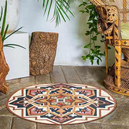 Moroccan Style Living Room Decoration Round Carpet
