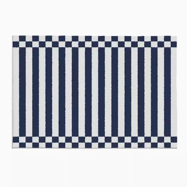 Light Luxury Rugs for Bedroom Black White Plaid