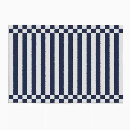 Light Luxury Rugs for Bedroom Black White Plaid