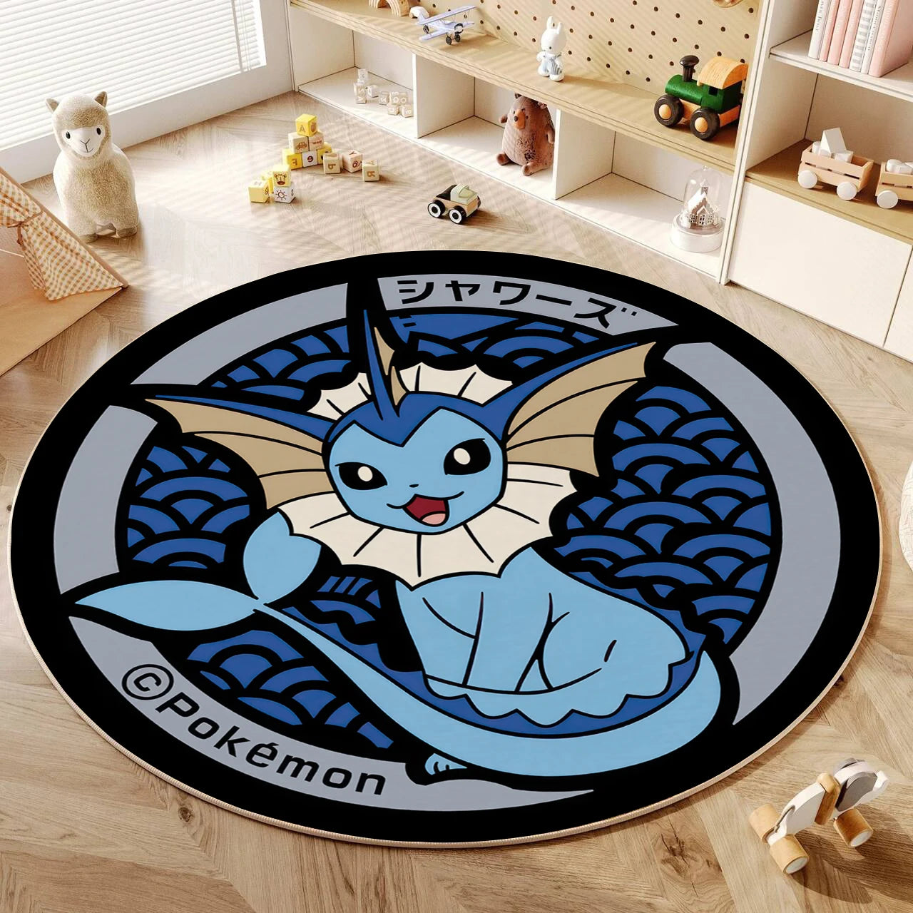 Cartoon Round Carpet Gaming Computer Chair Floor Mat