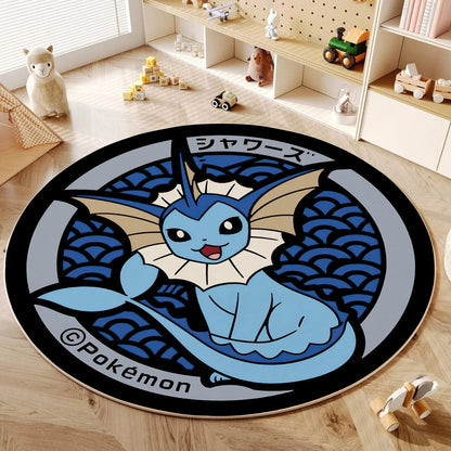 Cartoon Round Carpet Gaming Computer Chair Floor Mat