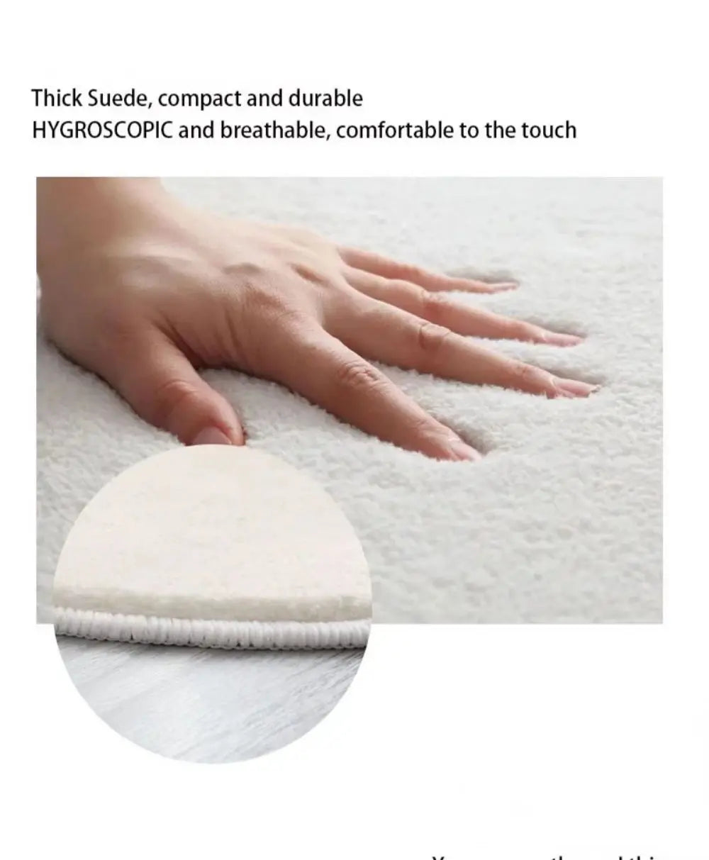 Bathroom Water-Absorbing Rug Cute Anti-Slip Imitation Cashmere